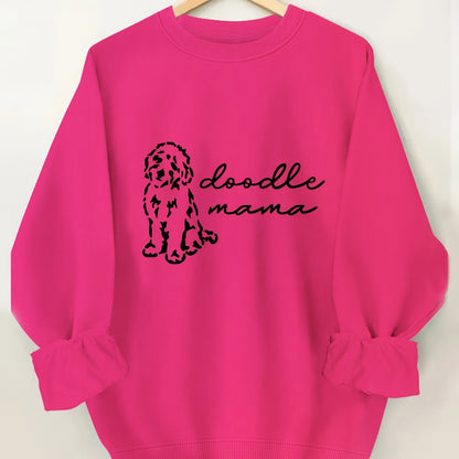 Women's Casual "Doodle Mama" Crew Neck Sweatshirt – Cozy All-Season Comfort