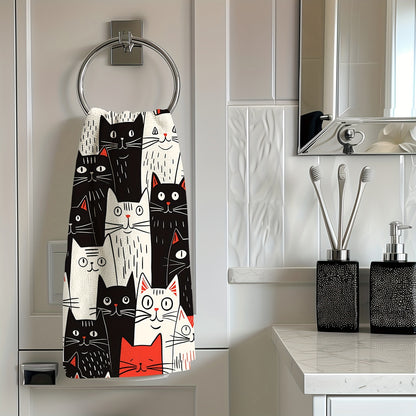 2pcs Funny Cat Kitchen Towels – Decorative and Functional Dish Cloths