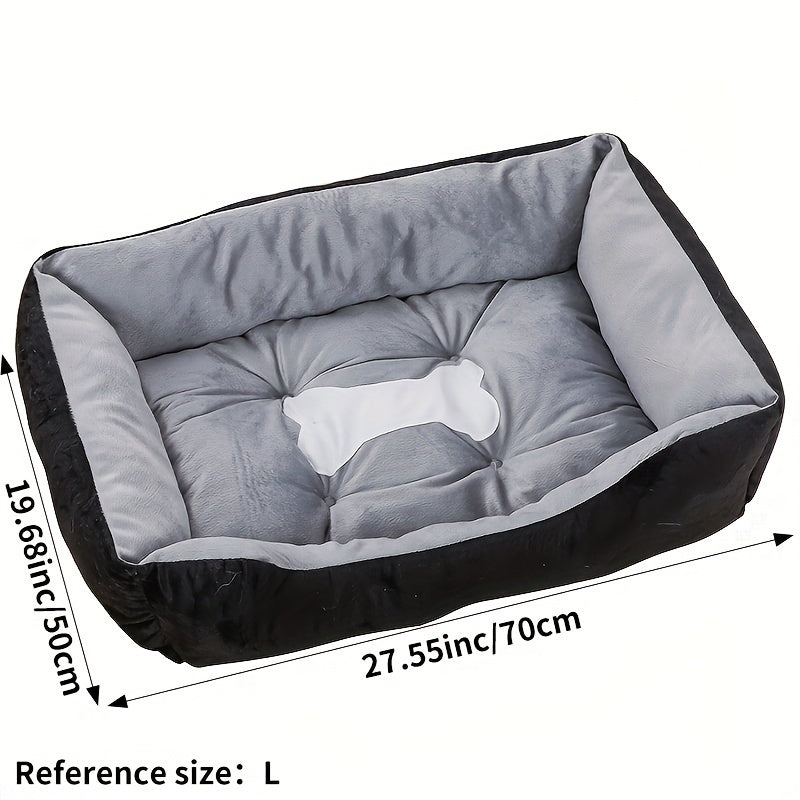 Comfy Pet Bed House with Square Cushion – Cozy Sleeping Solution for Large Dogs and Cats