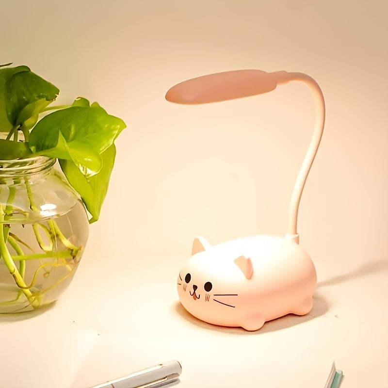 Adjustable LED Desk Lamp – Cute Cartoon Cat Design