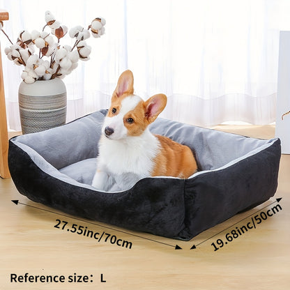 Comfy Pet Bed House with Square Cushion – Cozy Sleeping Solution for Large Dogs and Cats