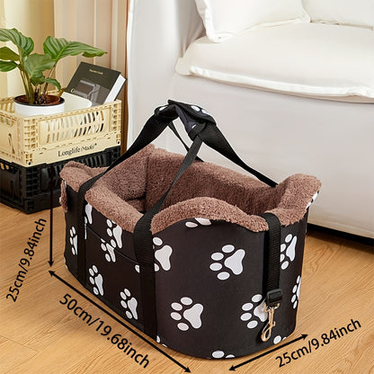 Portable Small Dog Car Seat: Multi-Functional Storage Bag for Dog Car Travel