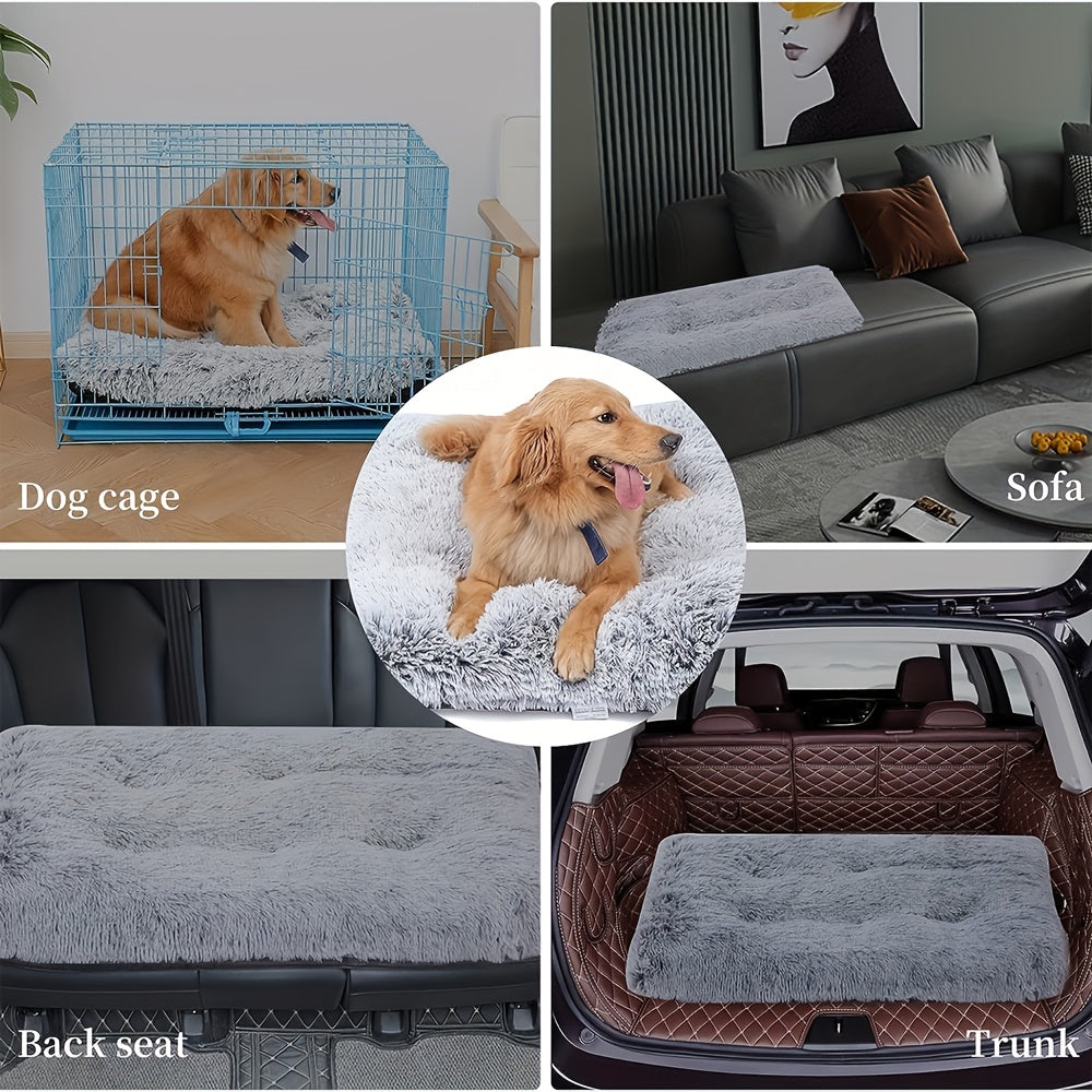 Luxury Plush Pet Bed - Washable Kennel Pad for Small to Large Dogs