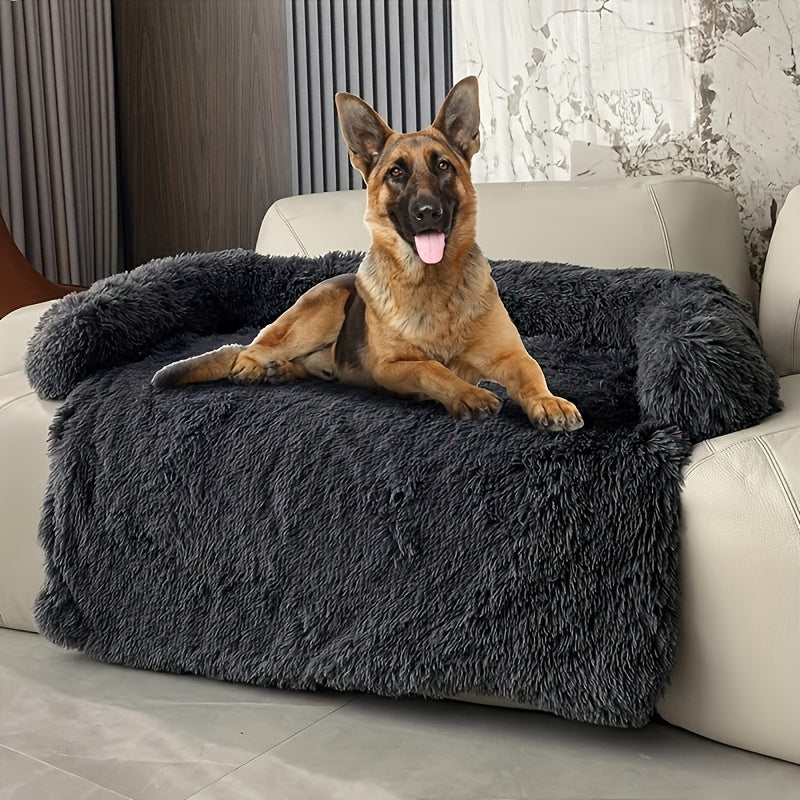 Plush Dog Bed - Soft Dog Cushion with Removable Washable Cover