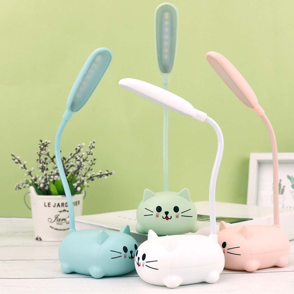 Adjustable LED Desk Lamp – Cute Cartoon Cat Design