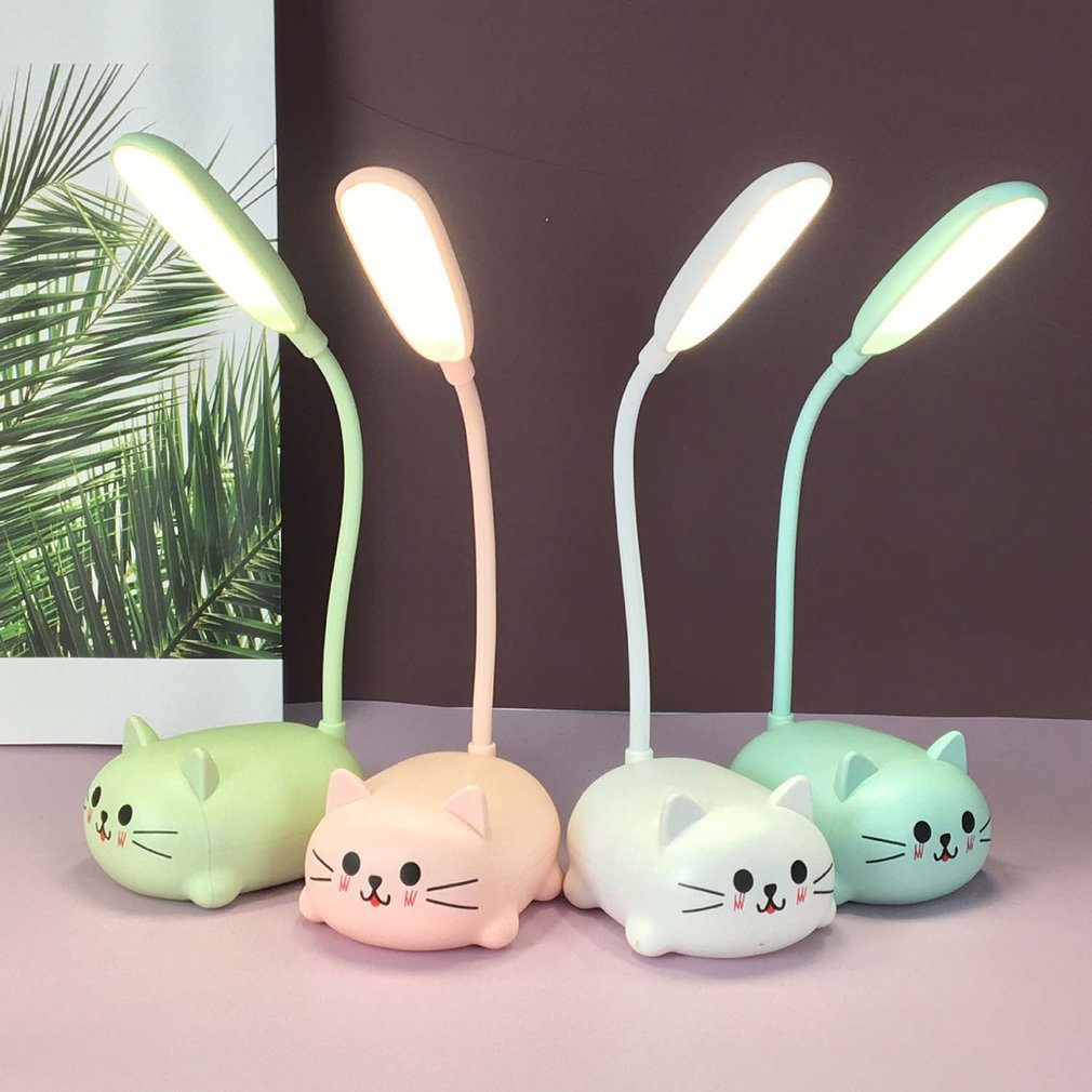 Adjustable LED Desk Lamp – Cute Cartoon Cat Design