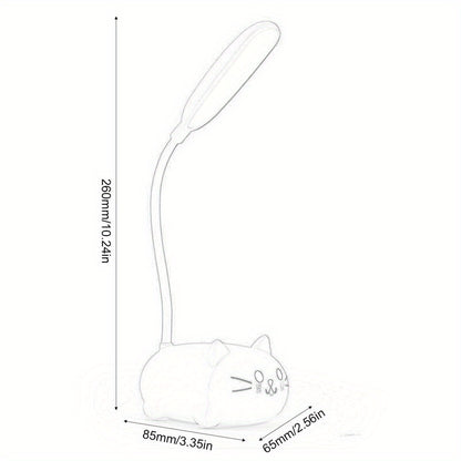 Adjustable LED Desk Lamp – Cute Cartoon Cat Design