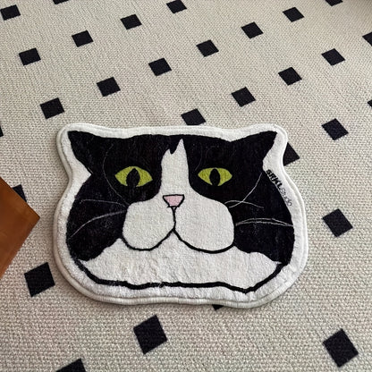 Irresistibly Cute Cat Head Floor Mat – Non-Slip, Waterproof, and Stain-Resistant