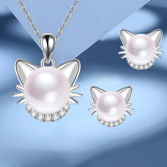 3-Piece Cat Design Jewelry Set – Creative and Versatile Fashion Accessories