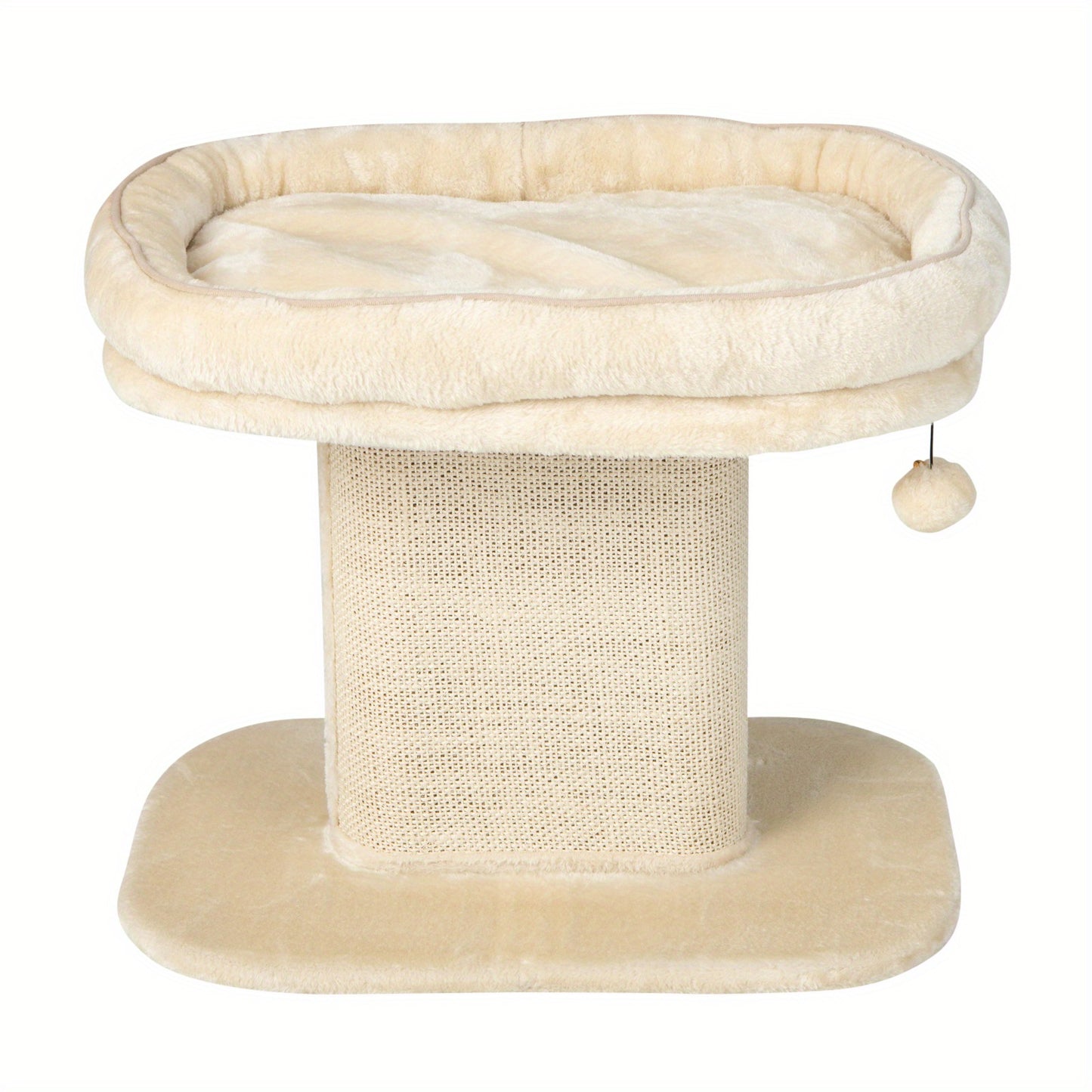 LIFEZEAL Modern Cat Tree Tower – Stylish Beige Cat Activity Tower with Plush Perch