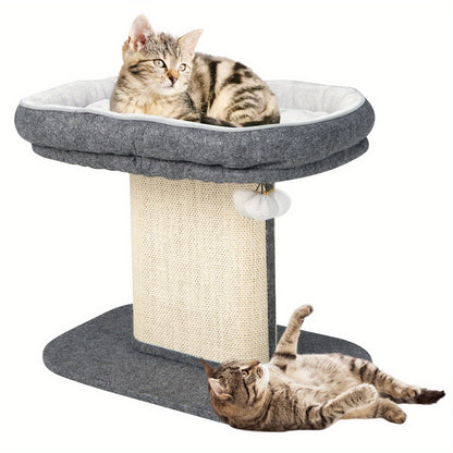 LIFEZEAL Modern Cat Tree Tower – Stylish Cat Activity Tower with Plush Perch