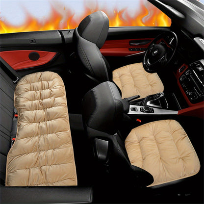 3-Piece Winter Thickened Plush Car Seat Cushions Set – Universal Fit for Front and Rear Seats