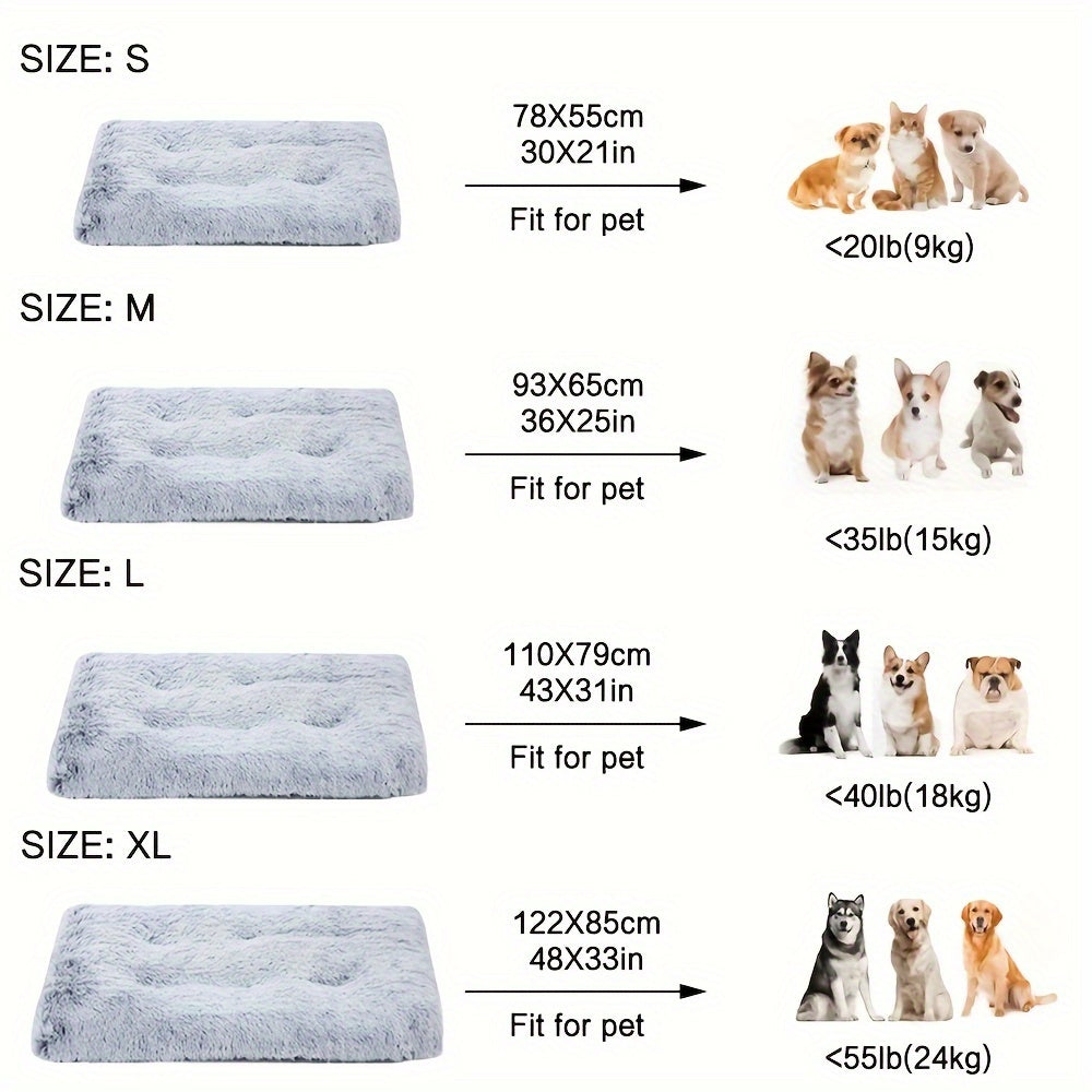 Luxury Plush Pet Bed - Washable Kennel Pad for Small to Large Dogs