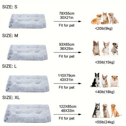 Luxury Plush Pet Bed - Washable Kennel Pad for Small to Large Dogs