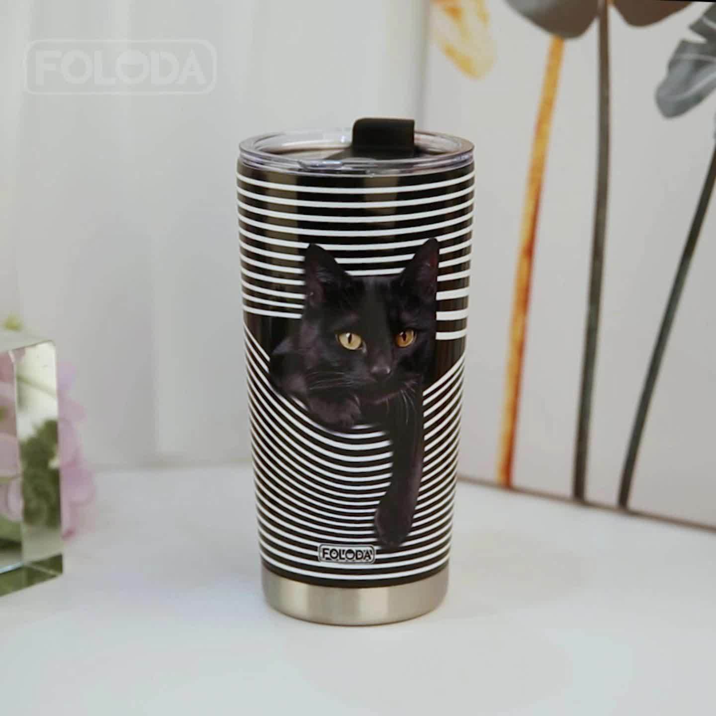 Black Cat Gift Tumbler – A Purr-fect Present for Cat Lovers