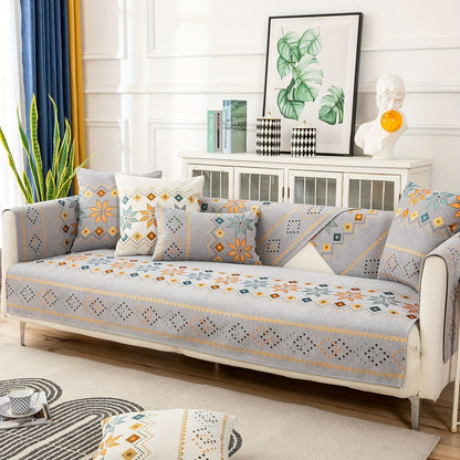 Bohemian Chenille Sofa Slipcover – Transform Your Living Space with Style and Comfort