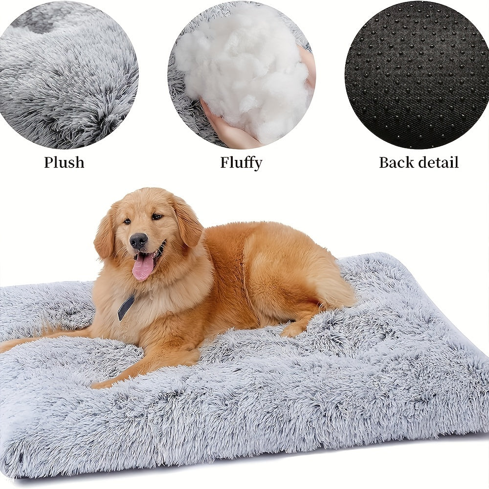 Luxury Plush Pet Bed - Washable Kennel Pad for Small to Large Dogs