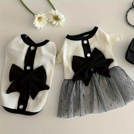 Spring & Summer Fashion Large Bow Couple Outfits for Cats & Dogs