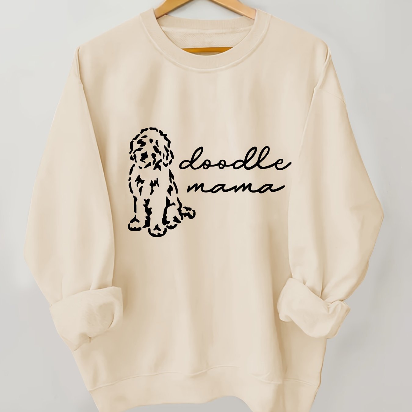 Women's Casual "Doodle Mama" Crew Neck Sweatshirt – Cozy All-Season Comfort