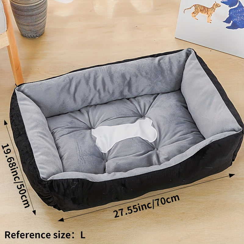 Comfy Pet Bed House with Square Cushion – Cozy Sleeping Solution for Large Dogs and Cats