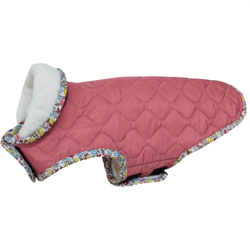 Fleece-Lined Extra Warm Dog Hoodie – Pink Plush Winter Jacket for Small Dogs