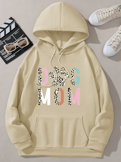 Stylish Dog Mom Print Hoodie - Perfect for Everyday Comfort and Style