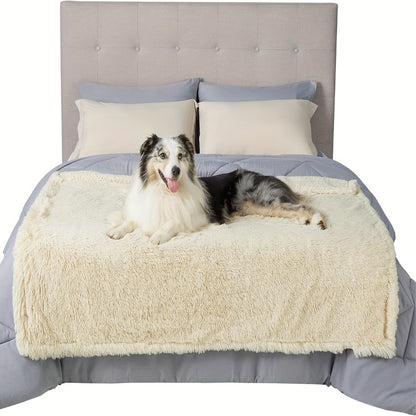 Luxurious Plush Sherpa Pet Blanket – Water-Resistant, Thickened Dog Mat for Kennel & Sofa Protection