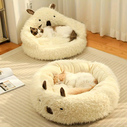 Alpaca-Shaped Winter Pet Nest – Cozy Comfort for Cats & Small Dogs