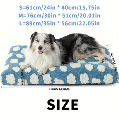 Cozy & Washable Dog Bed Mat – Cute Patterned Spine Support Bed for All Breeds