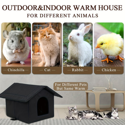 All-Weather Waterproof Cat Shelter – Insulated & Cozy Outdoor Bed for Stray Cats