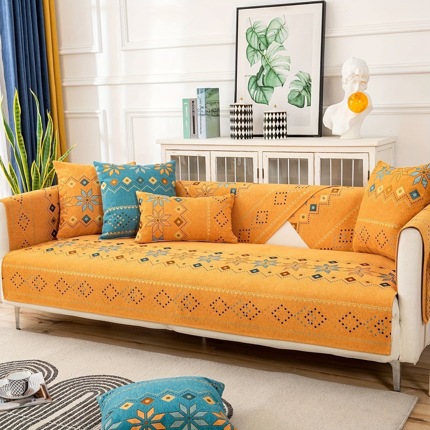 Bohemian Chenille Sofa Slipcover – Transform Your Living Space with Style and Comfort