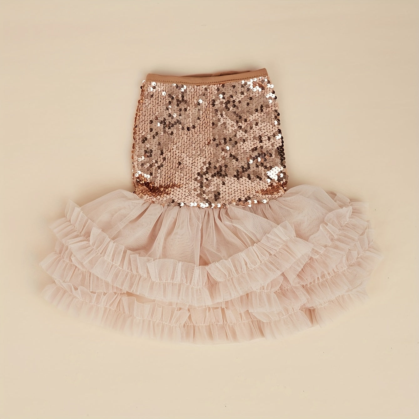 Pet Princess Tutu Dress with Sequin Embellishments