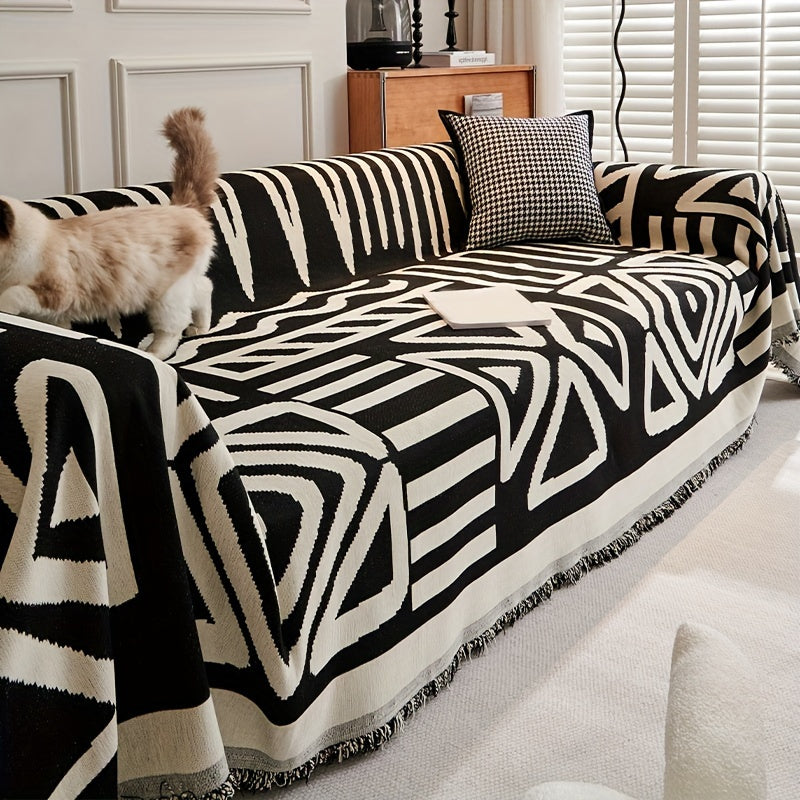 Boho Style Sofa Cover – Anti-Pet Scratch & Non-Slip Furniture Protector