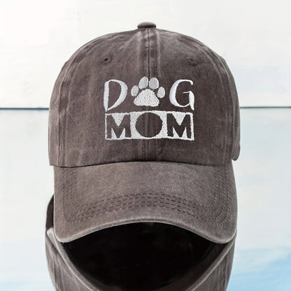 Urban Style Embroidered "DOG MOM" Baseball Cap – A Trendy Essential for Pet Lovers