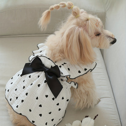 Cute Romantic Love Strap Lace Dress for Pets