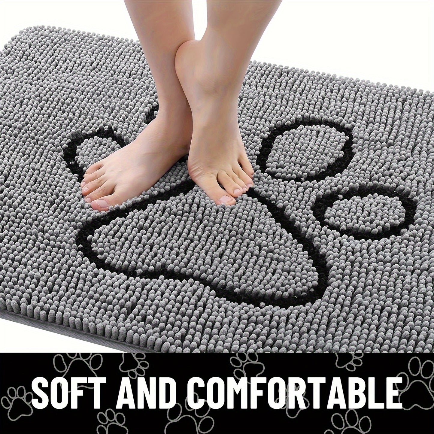 Quick-Dry Chenille Dog Doormat – The Perfect Solution for Muddy Paws