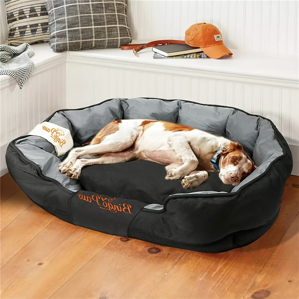 Large Heavy Duty Dog Bed - Waterproof Thicken Pet Sofa with Removable Cushion