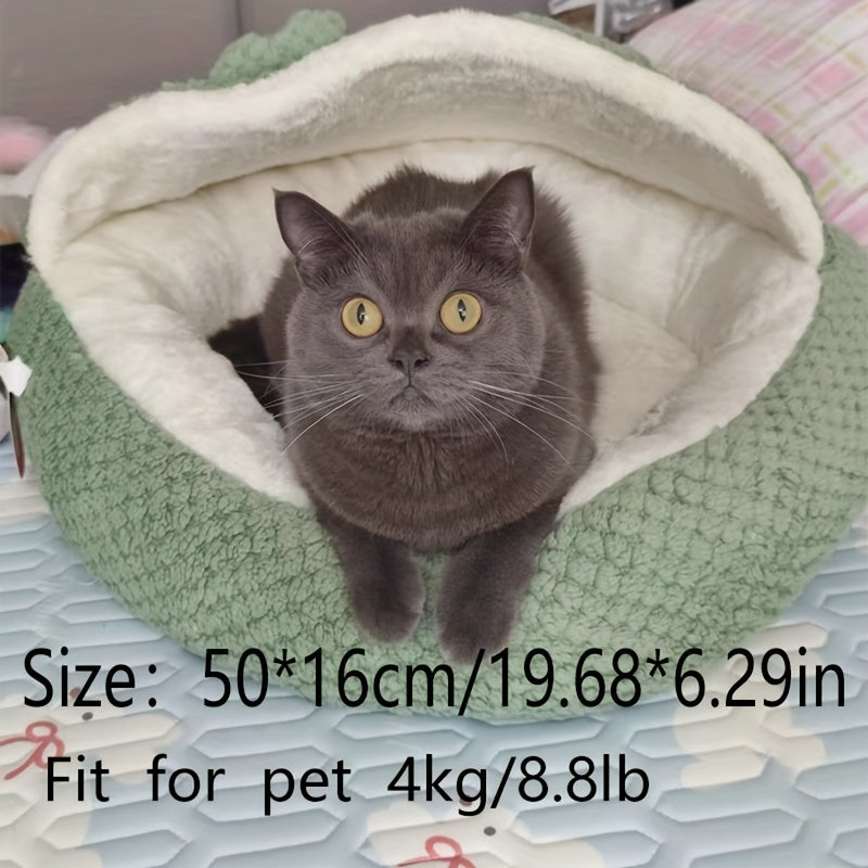 Warm Dog Bed Cushion – Comfortable Frog Style Cat Nest for Small Cats