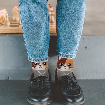 5 Pairs Women's Cat Socks - Perfect Cat Gifts for Cat Lovers, Moms, and Women