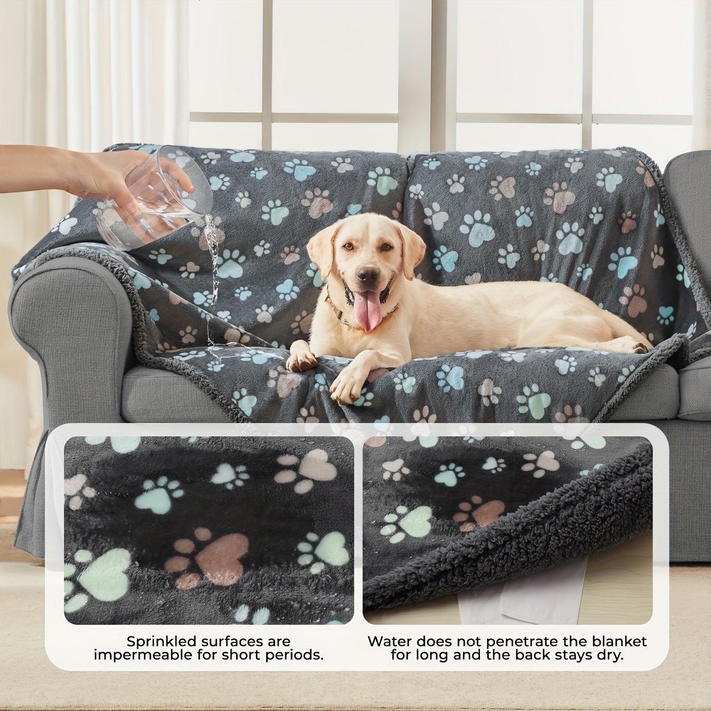 Sherpa Fleece Dog Blanket – Cozy, Durable, and Perfect for All Breeds