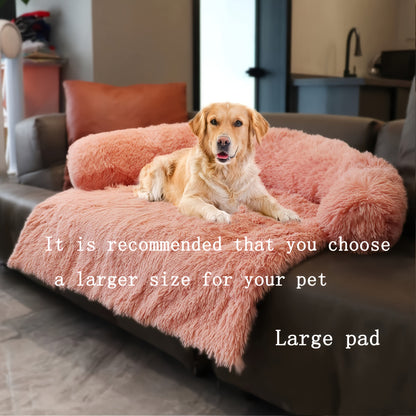 Plush Dog Bed - Soft Dog Cushion with Removable Washable Cover