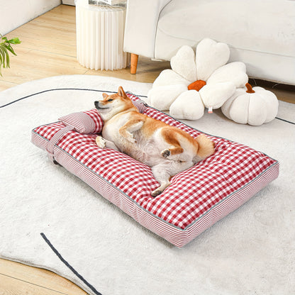 Thick Plaid Pet Mat – Cozy and Stylish Bed for Your Pets