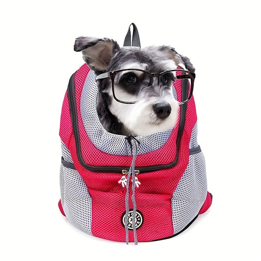 Breathable Pet Carrier Backpack – Adjustable Travel Shoulder Bag for Small Dogs and Cats