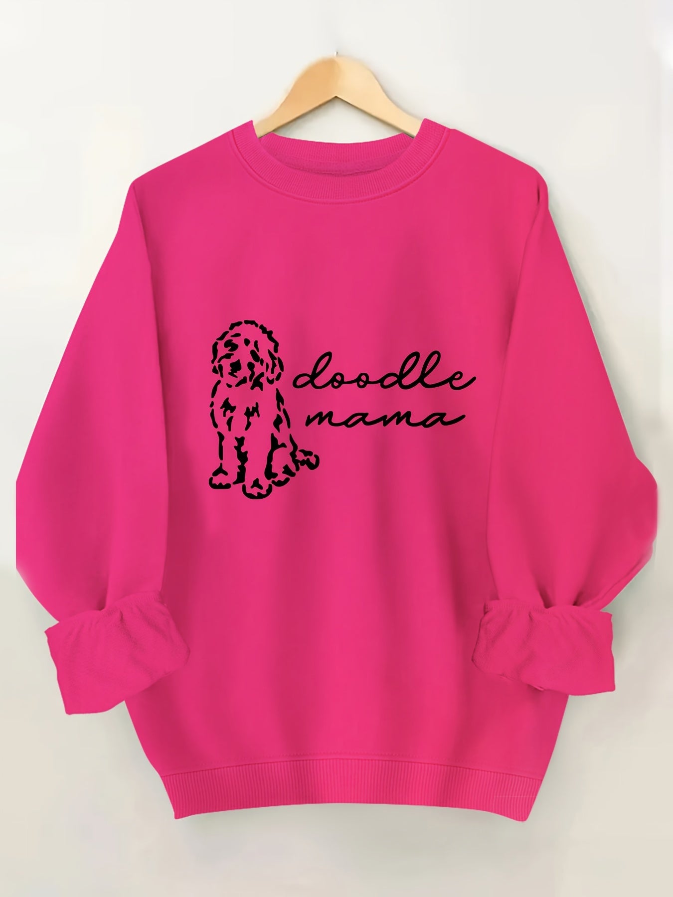 Women's Casual "Doodle Mama" Crew Neck Sweatshirt – Cozy All-Season Comfort