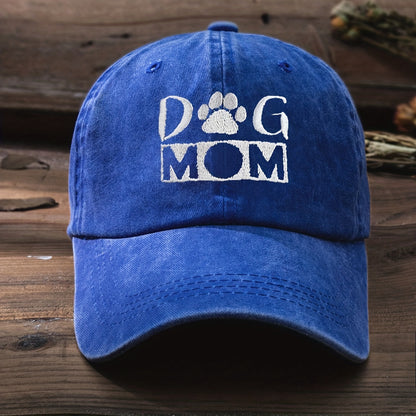 Urban Style Embroidered "DOG MOM" Baseball Cap – A Trendy Essential for Pet Lovers