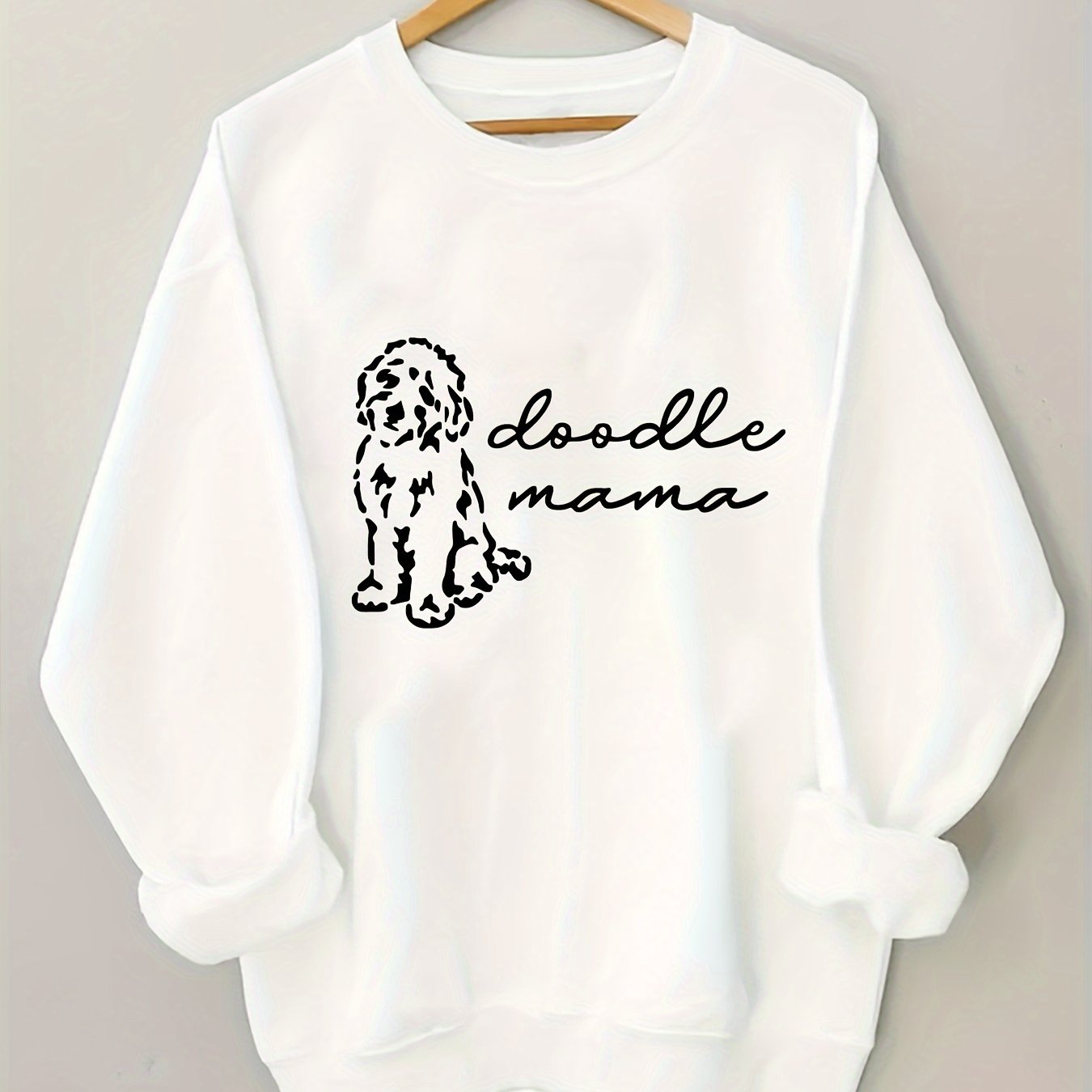 Women's Casual "Doodle Mama" Crew Neck Sweatshirt – Cozy All-Season Comfort