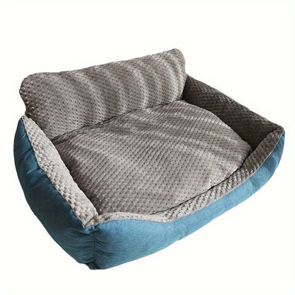 Luxury Geometric Dog Sofa Bed – High Back Design Pet Couch for All Seasons