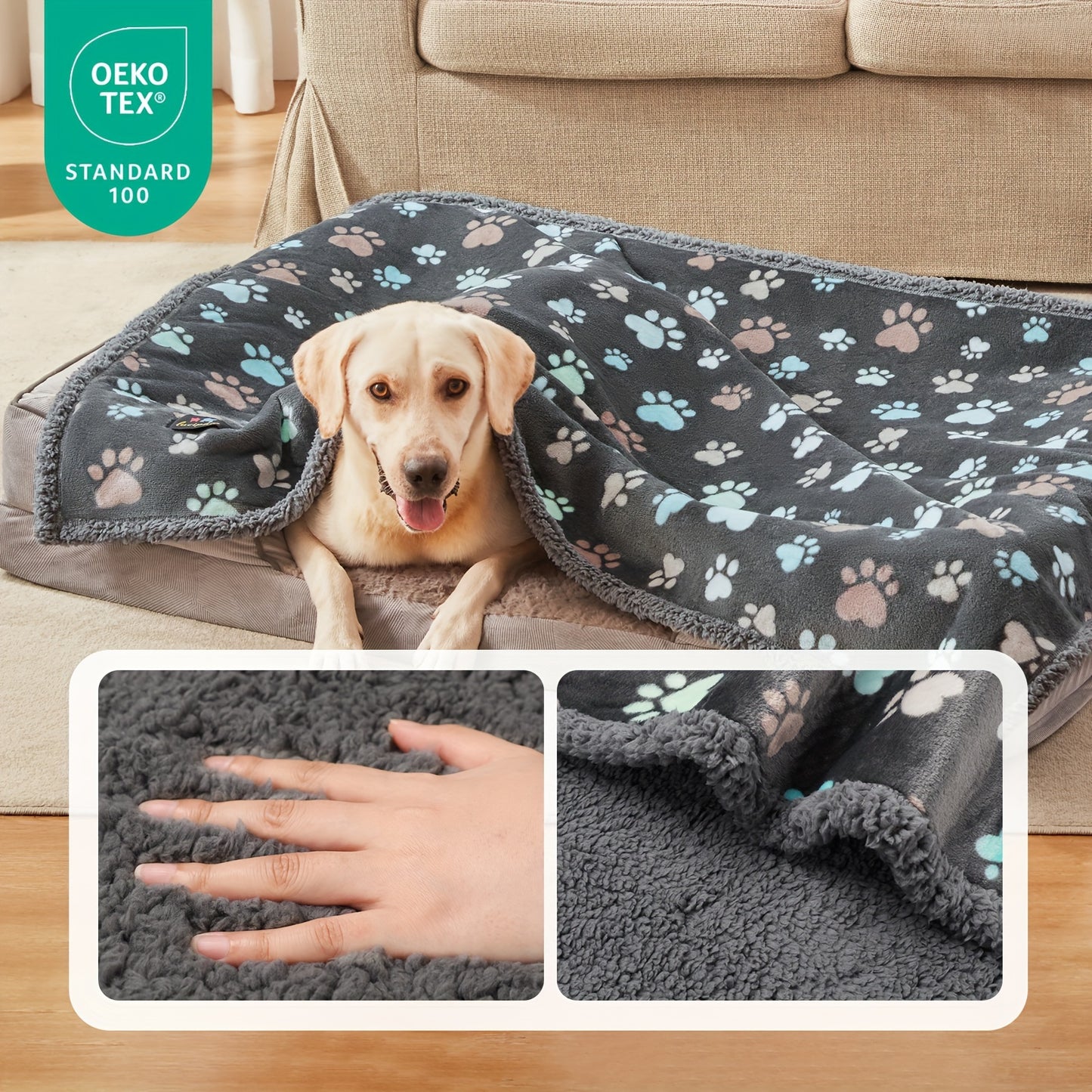 Sherpa Fleece Dog Blanket – Cozy, Durable, and Perfect for All Breeds