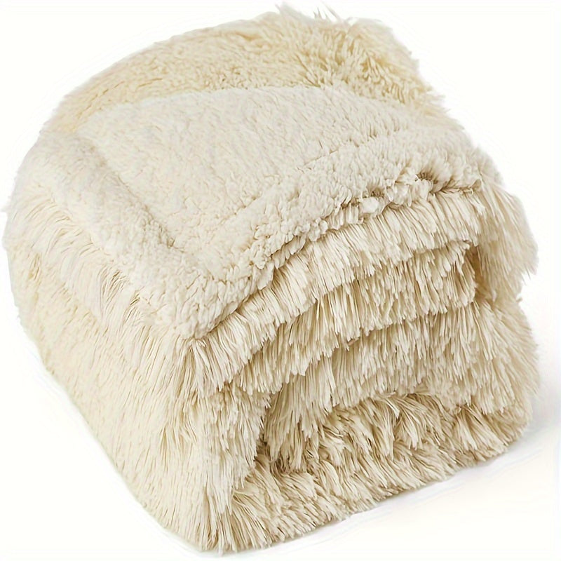 Luxurious Plush Sherpa Pet Blanket – Water-Resistant, Thickened Dog Mat for Kennel & Sofa Protection