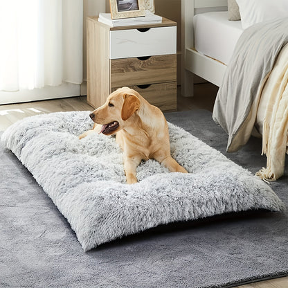 Luxury Plush Pet Bed - Washable Kennel Pad for Small to Large Dogs